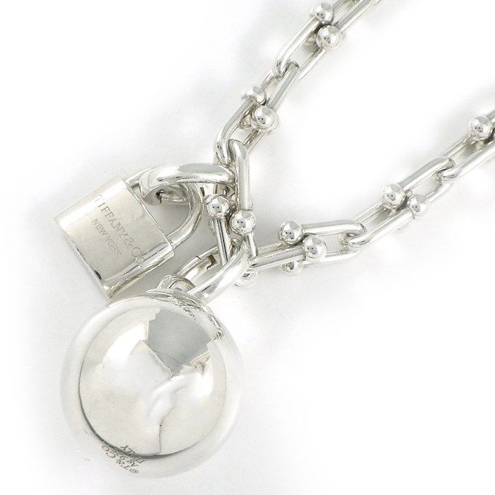Tiffany & Co. Hardware Link Small Ball Lock Charm Necklace Set