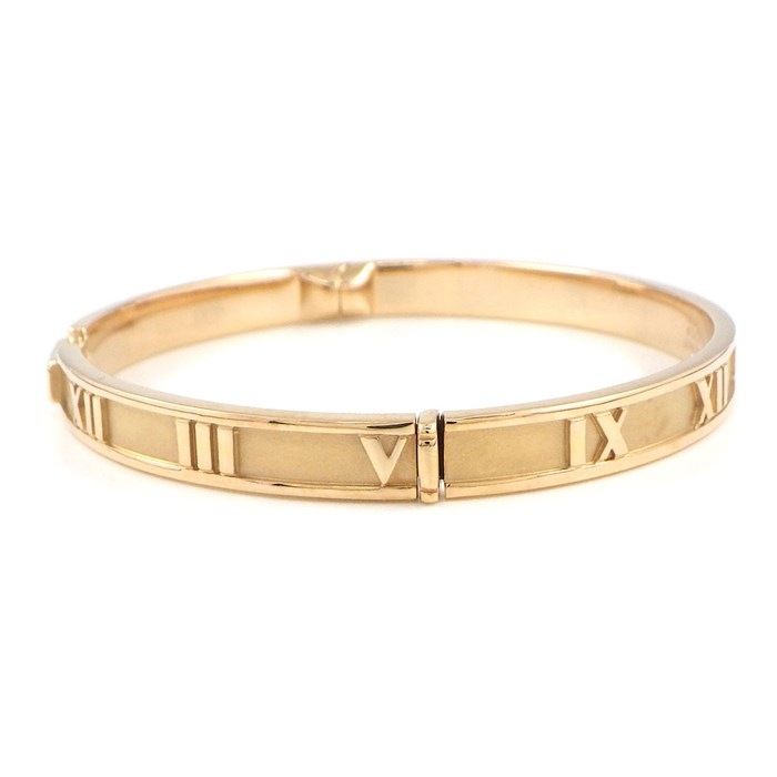 Tiffany & Co. Atlas Bracelet with 3 Diamonds in K18 Pink Gold