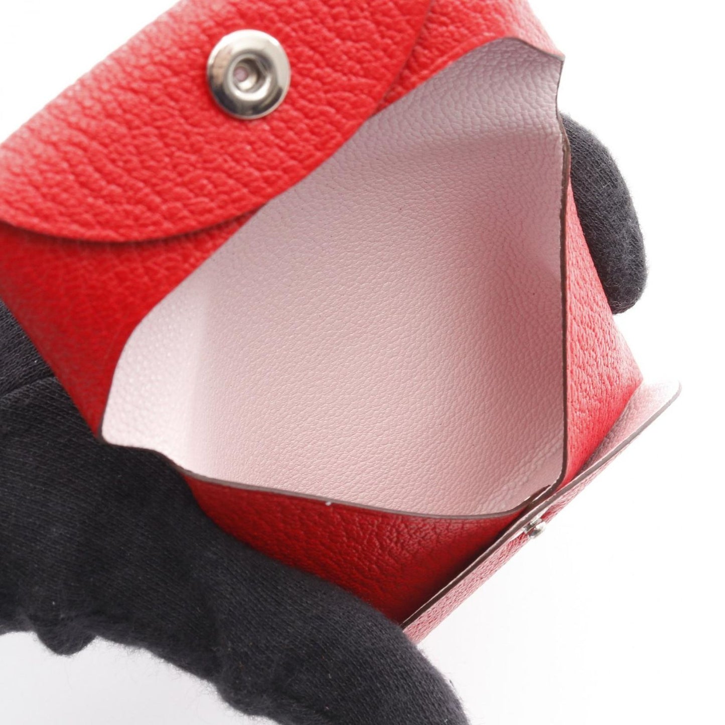 HERMES Bastia Verso Coin Case in Rouge de Coeur/Rose Darling