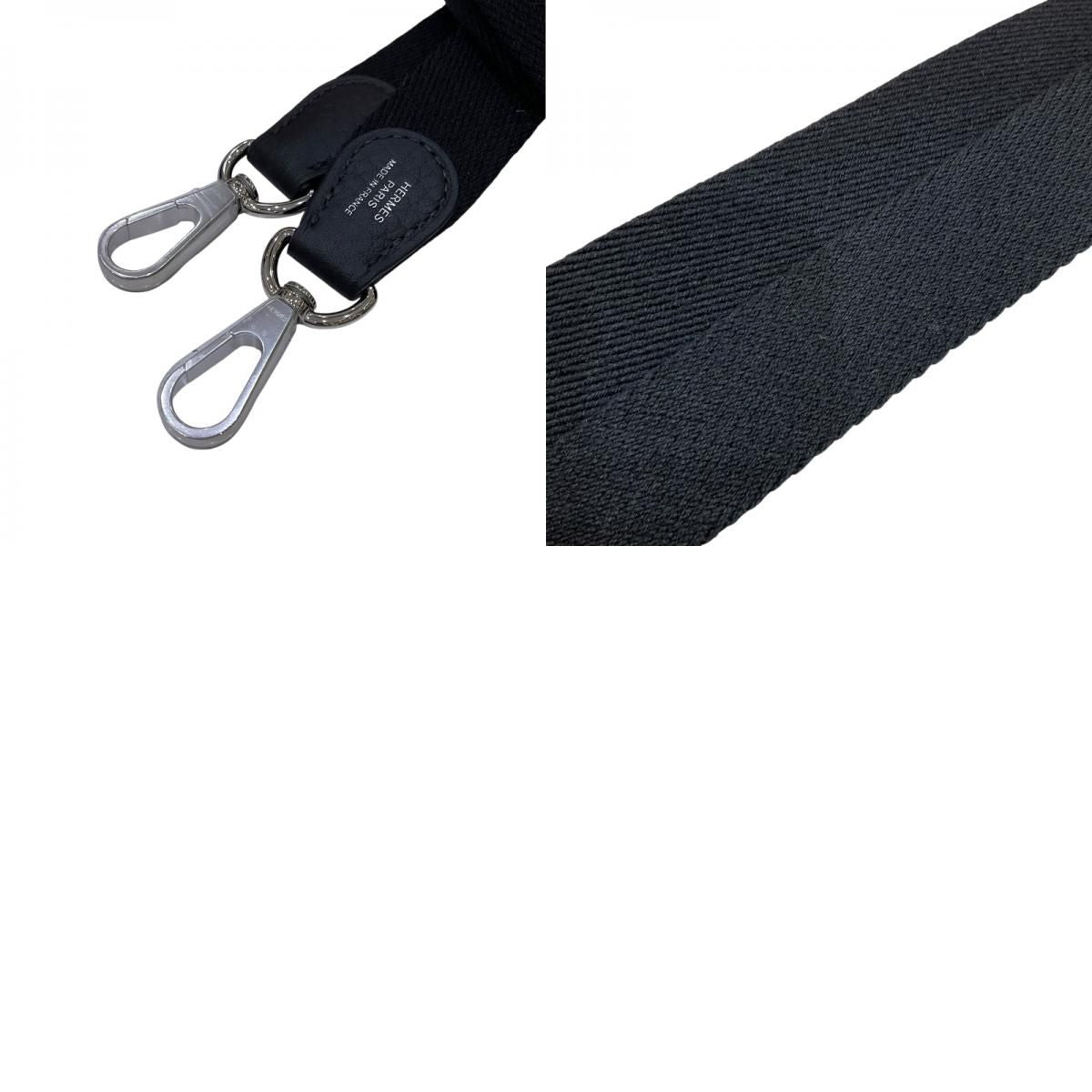 HERMES Evelyne TPM Black Togo Leather Shoulder Bag with Silver Hardware