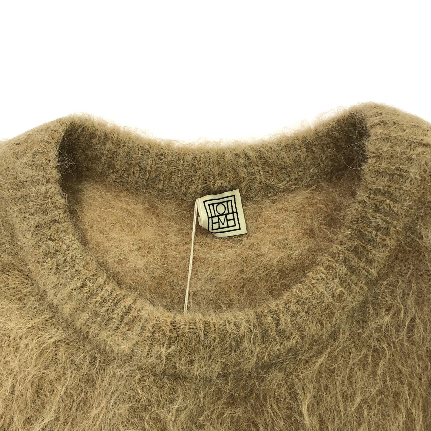 TOTEME Boxy Alpaca Knit in Grey Beige - Exquisite Craftsmanship