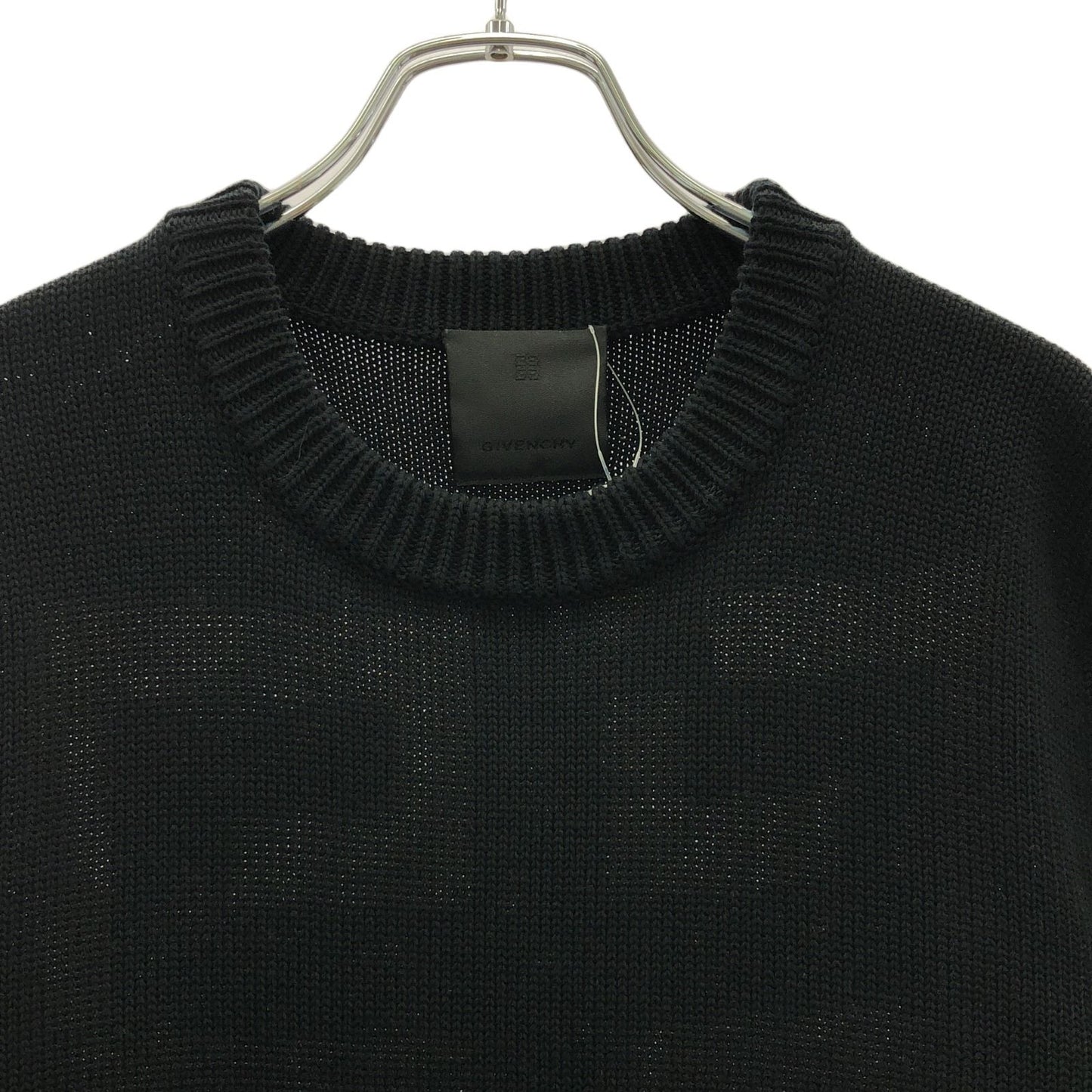 GIVENCHY Black Cotton Knit Sweater - Timeless Elegance
