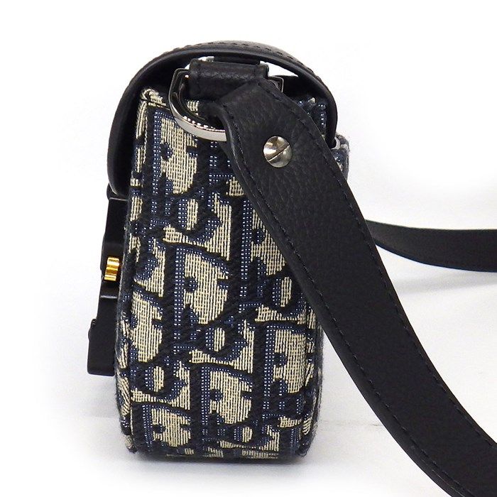Dior Saddle Mini Flap Messenger Bag - Beige & Gold Hardware