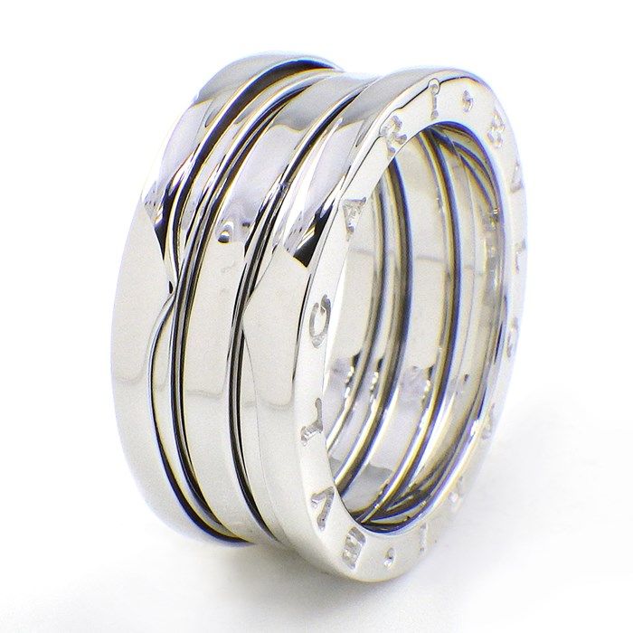 BVLGARI B.zero1 3-Band Ring in K18 White Gold - Size 13.5