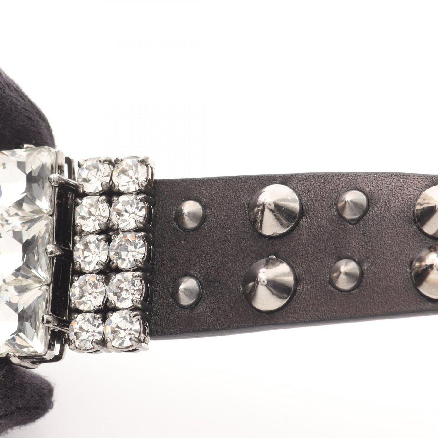 Miu Miu Studded Leather Bracelet - Exquisite Craftsmanship