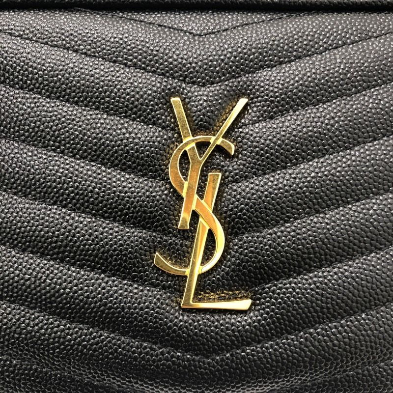 Saint Laurent Rive Gauche Roomy Shoulder Bag in Black Grain Calfskin