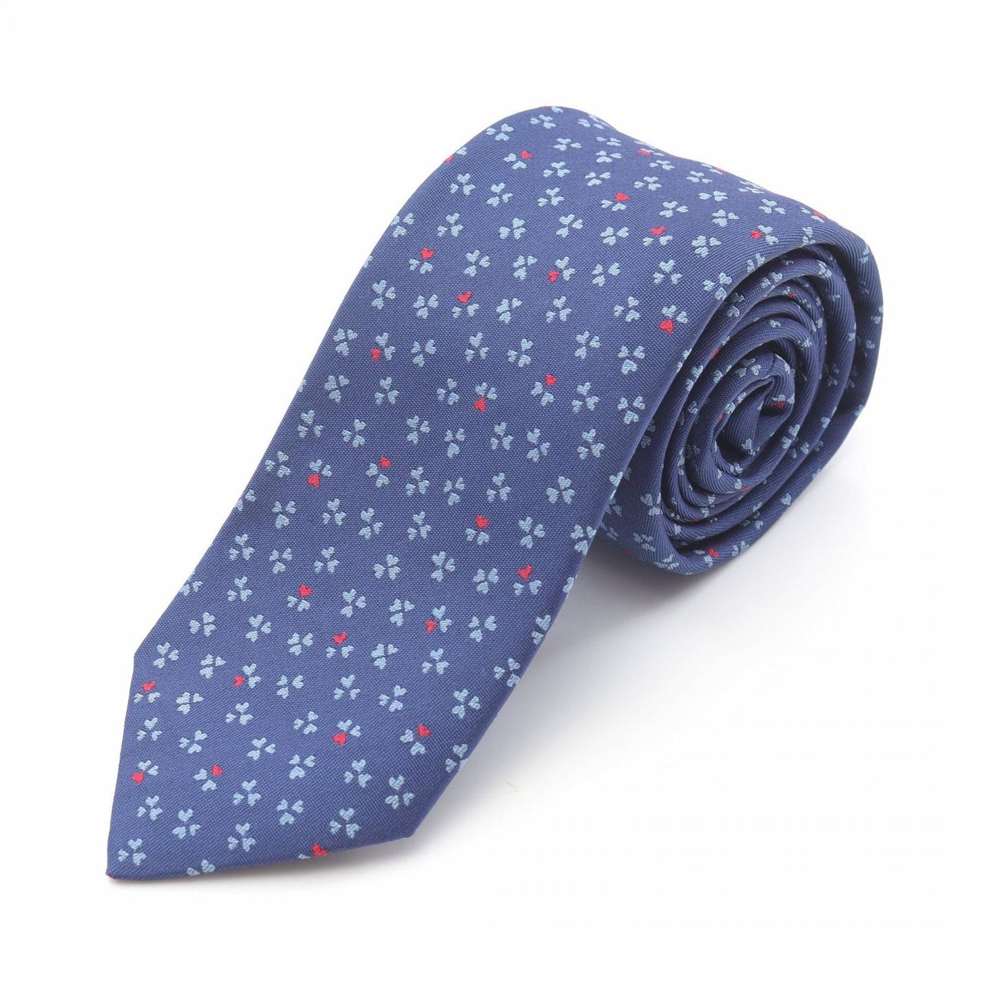 HERMES Silk Tie in Blue and Red - Unused Luxury Accessory