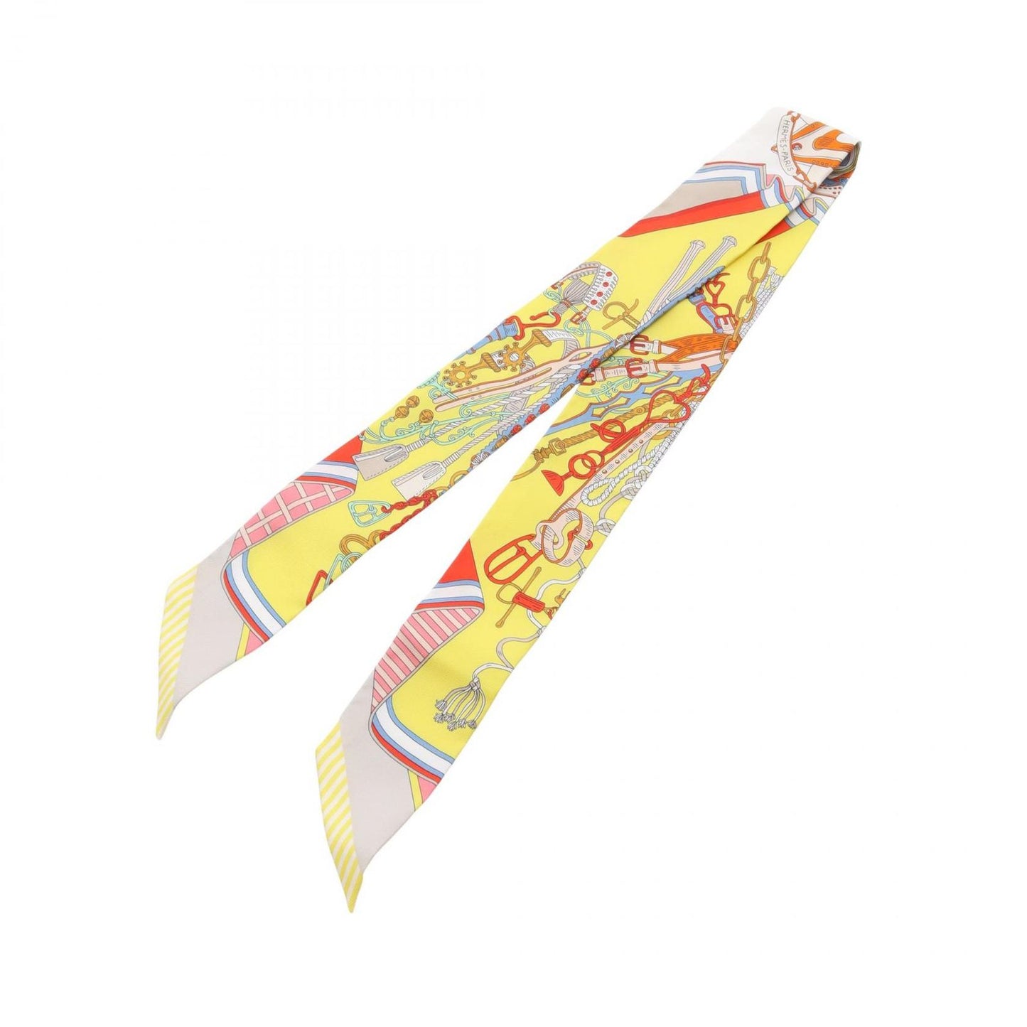 HERMES Bouquets Sellier Twilly Scarf - Exquisite Silk Accessory