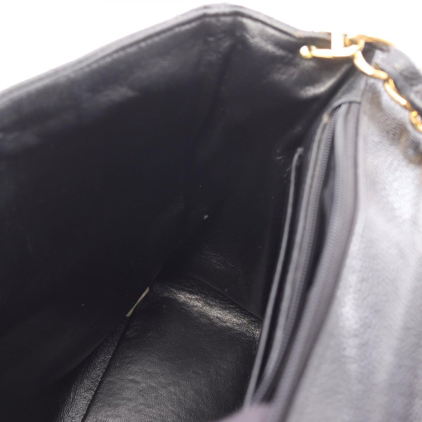 CHANEL Matelassé Single Flap Shoulder Bag in Black Leather