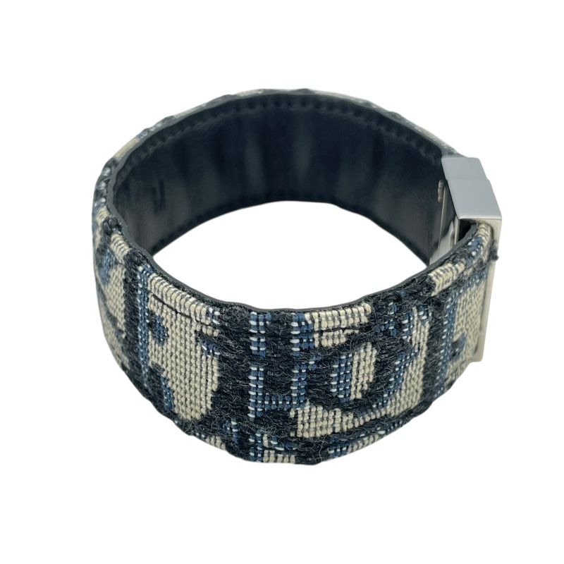 Christian Dior Oblique Bracelet in Navy Canvas - Exquisite Luxury