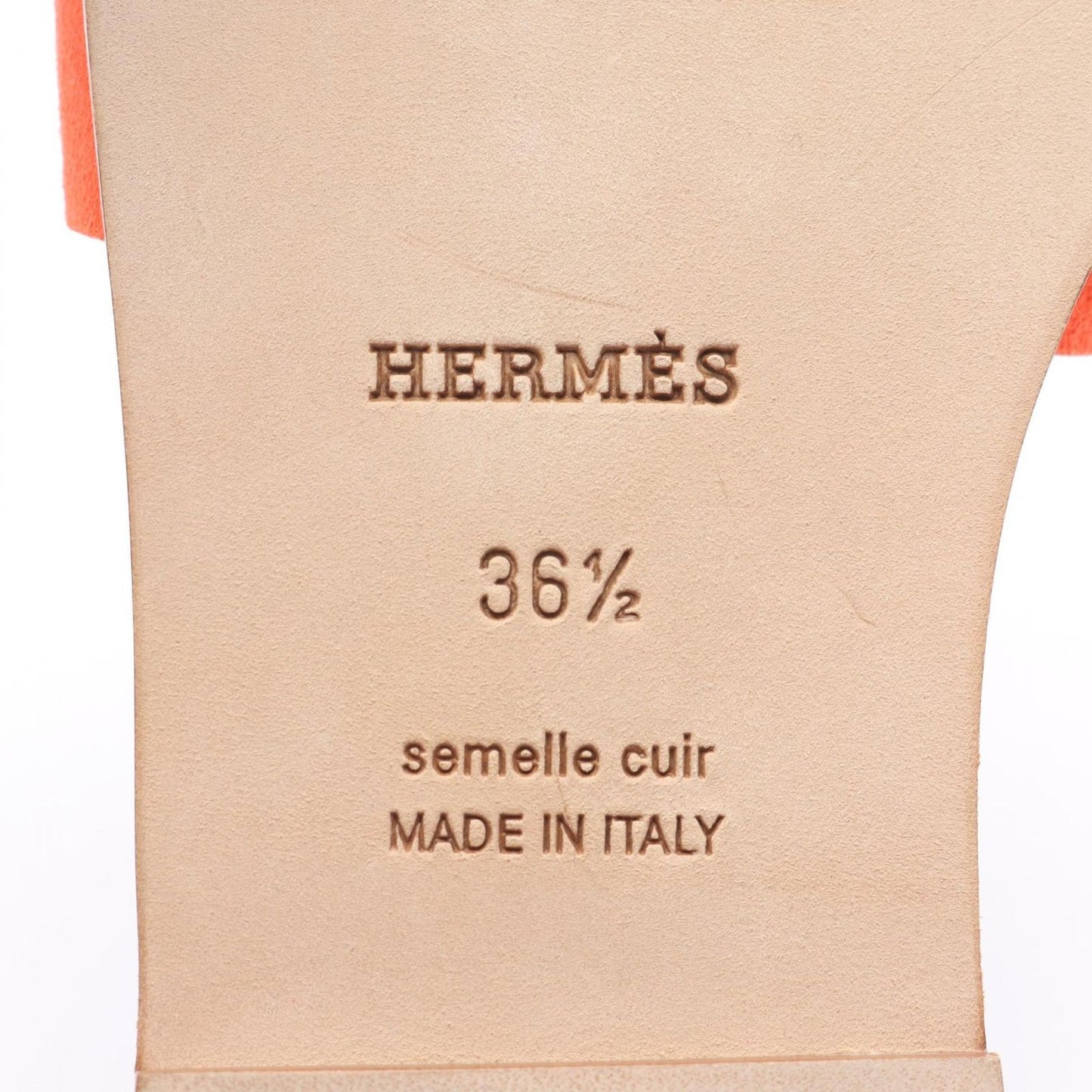 HERMES Oran Suede Leather Sandals - Unworn Luxury Footwear