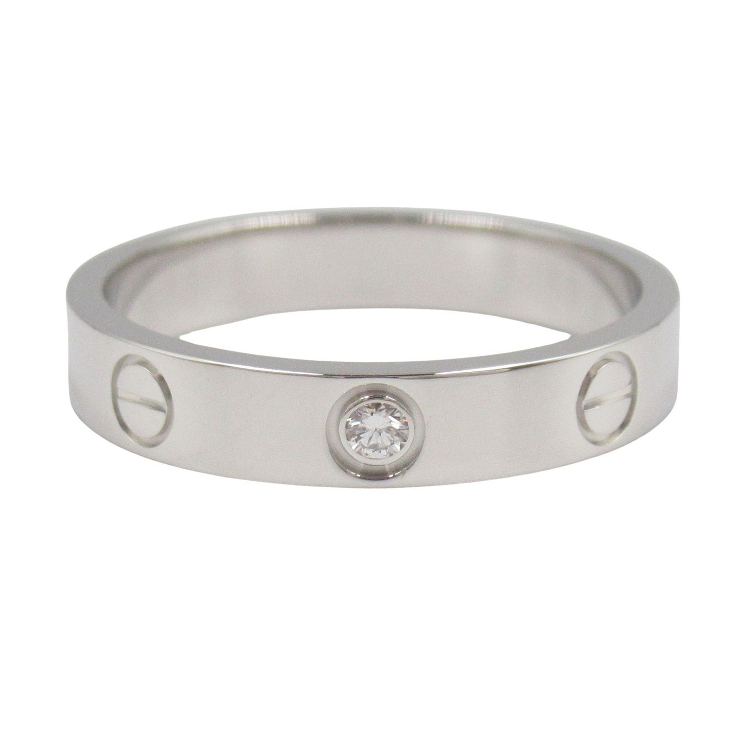 Cartier Mini Love Ring 1PD in 18K White Gold with Diamonds