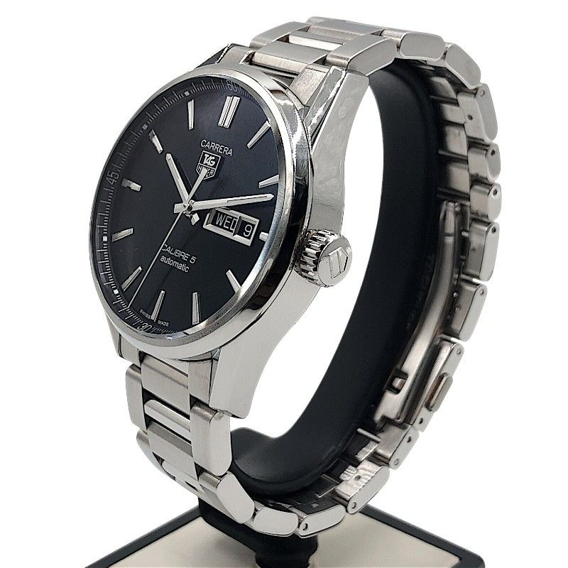 TAG Heuer Carrera Calibre 5 Day-Date Men's Watch - Black & Silver