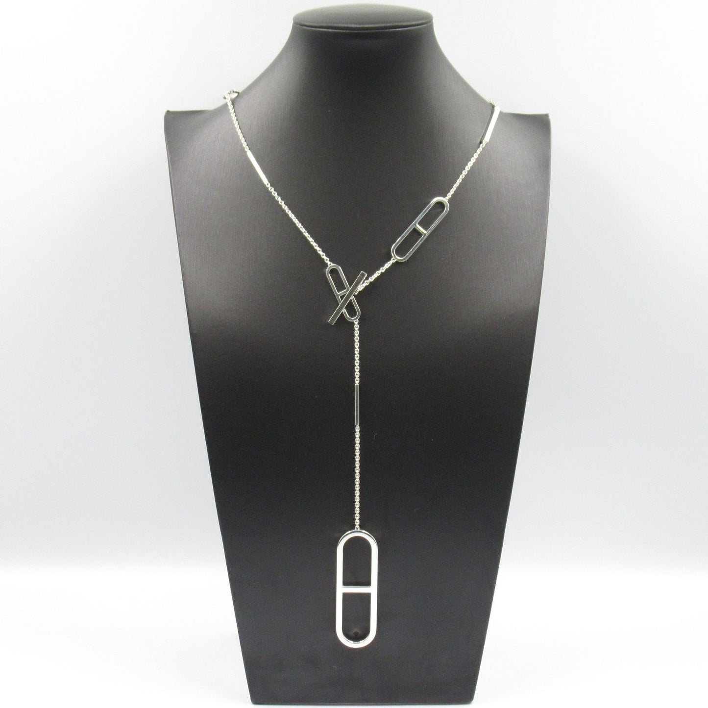 HERMES Ever Chaine d'Ancre Long Necklace in Silver 925