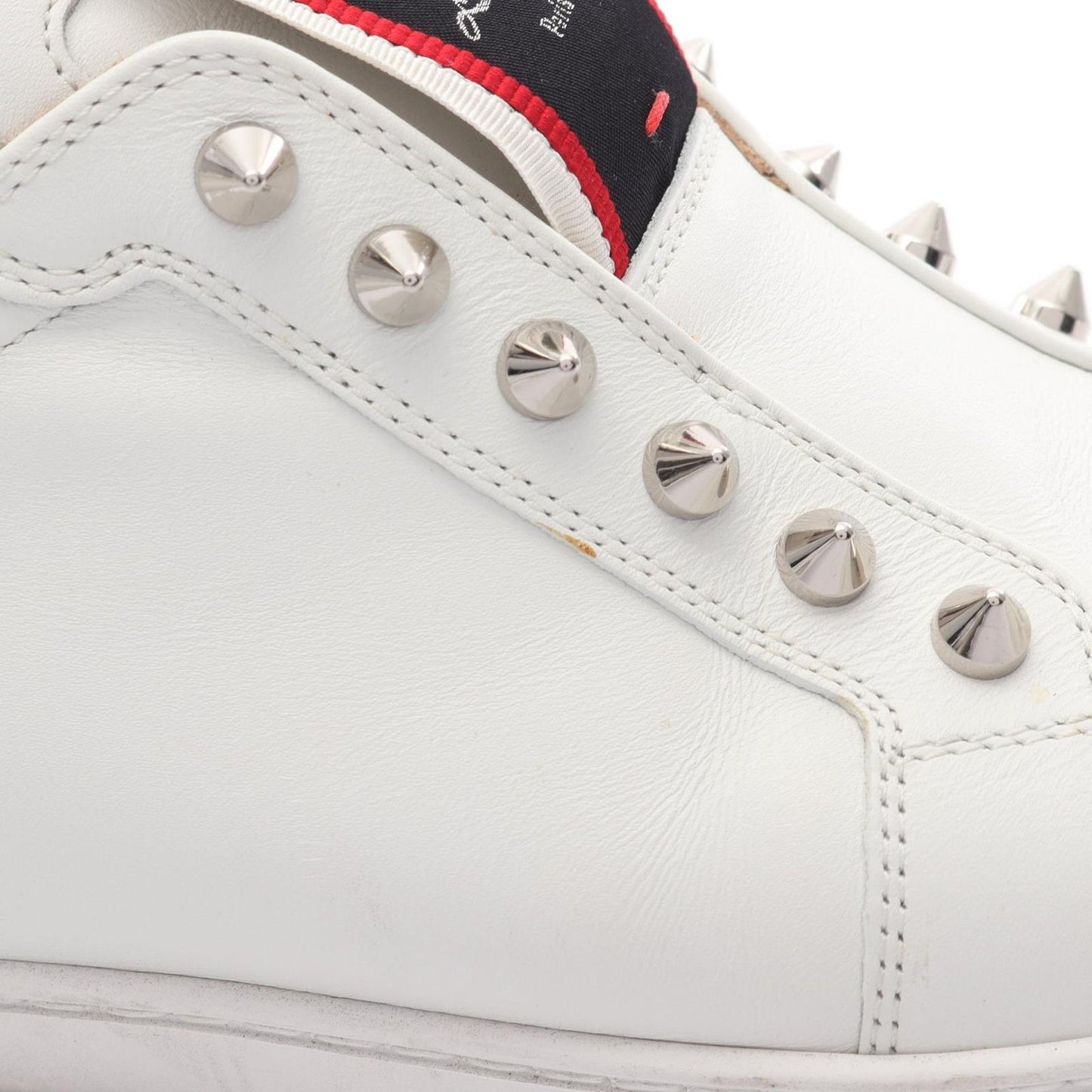 Christian Louboutin White Leather Slip-On Sneakers for Women