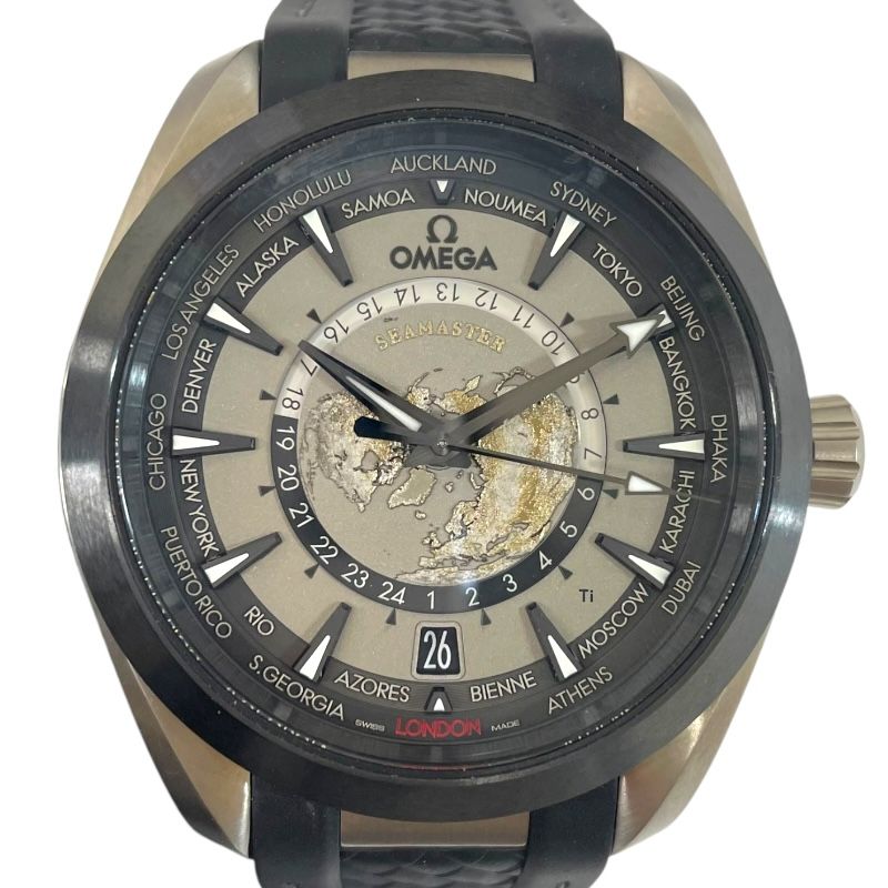 OMEGA Seamaster Aqua Terra GMT Worldtimer - Titanium Men's Watch