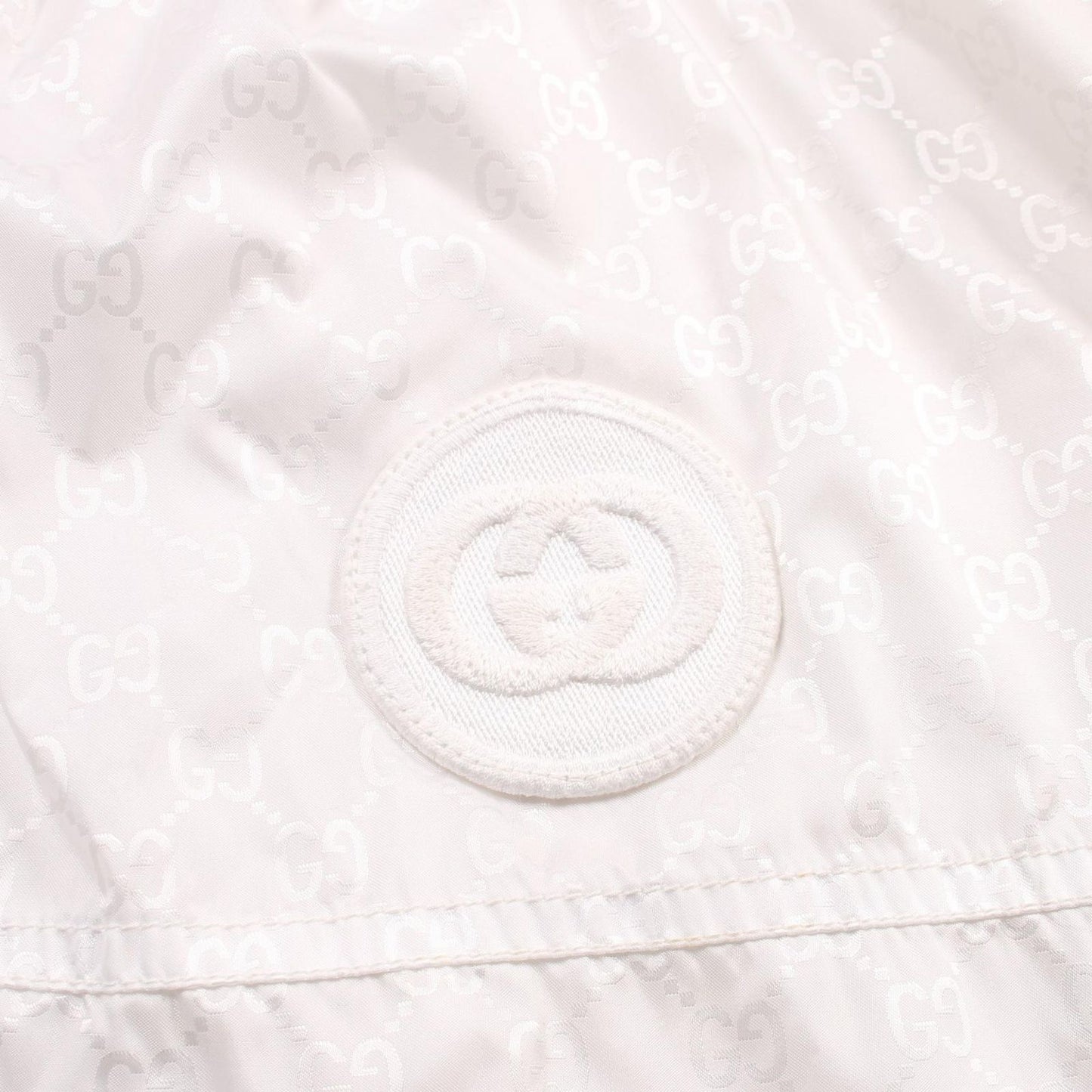 GUCCI GG Pattern Nylon Jacket in White - Timeless Elegance