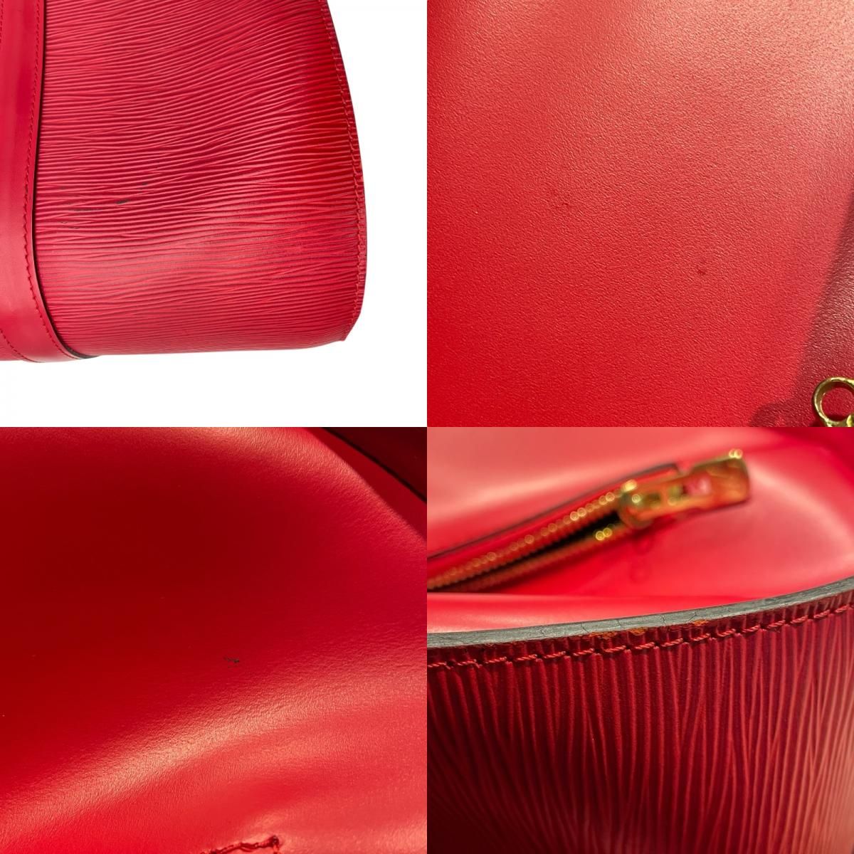 Louis Vuitton Sorbonne 50 Boston Bag in Red Epi Leather