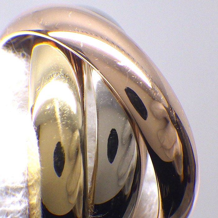 Cartier Trinity Ring in K18 Three Colors - Size 7.5