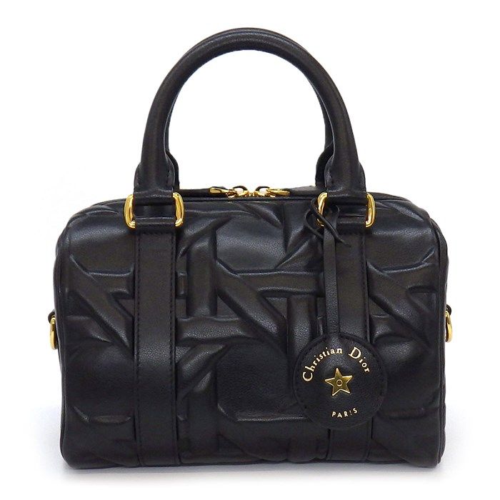 Dior Groove 20 Small Handbag in Black Graphic Cannage Calfskin