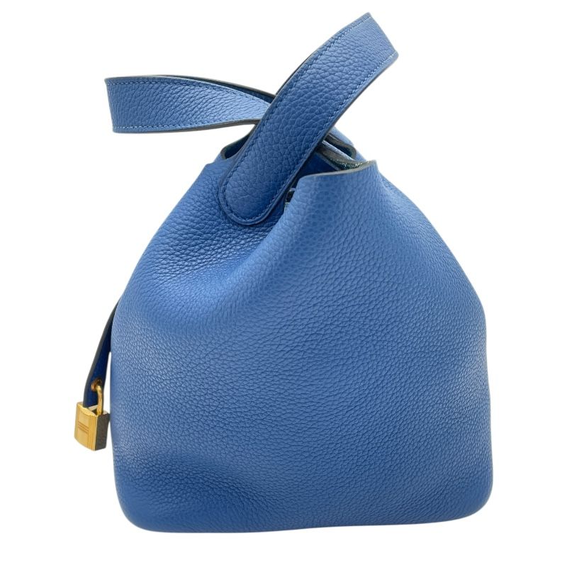HERMES Picotin Lock PM Blue France with Gold Hardware - Z Stamp