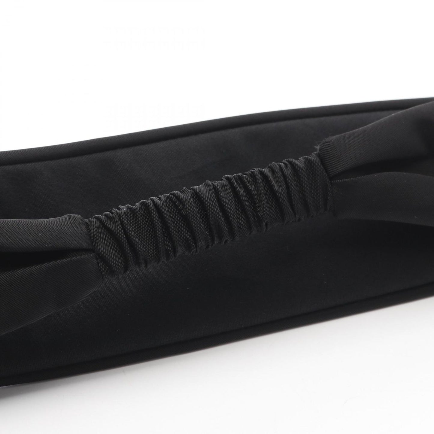 PRADA Triangle Logo Plate Hairband - Exquisite Black & Gold Design