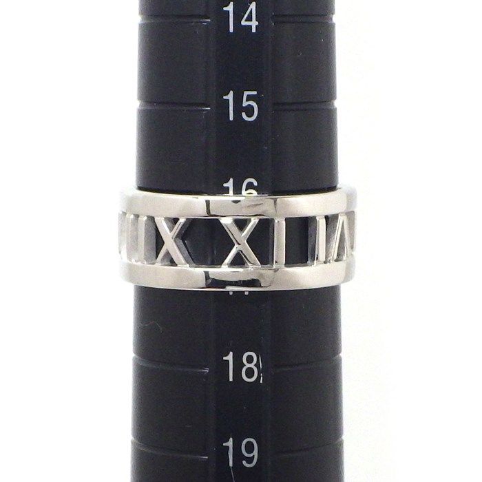 Tiffany & Co. Atlas Open Ring with 3 Diamonds in 18K White Gold