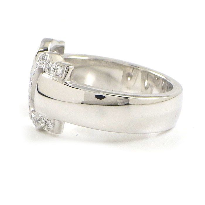 Cartier C2 2C Diamond Ring in 18K White Gold - Size 10