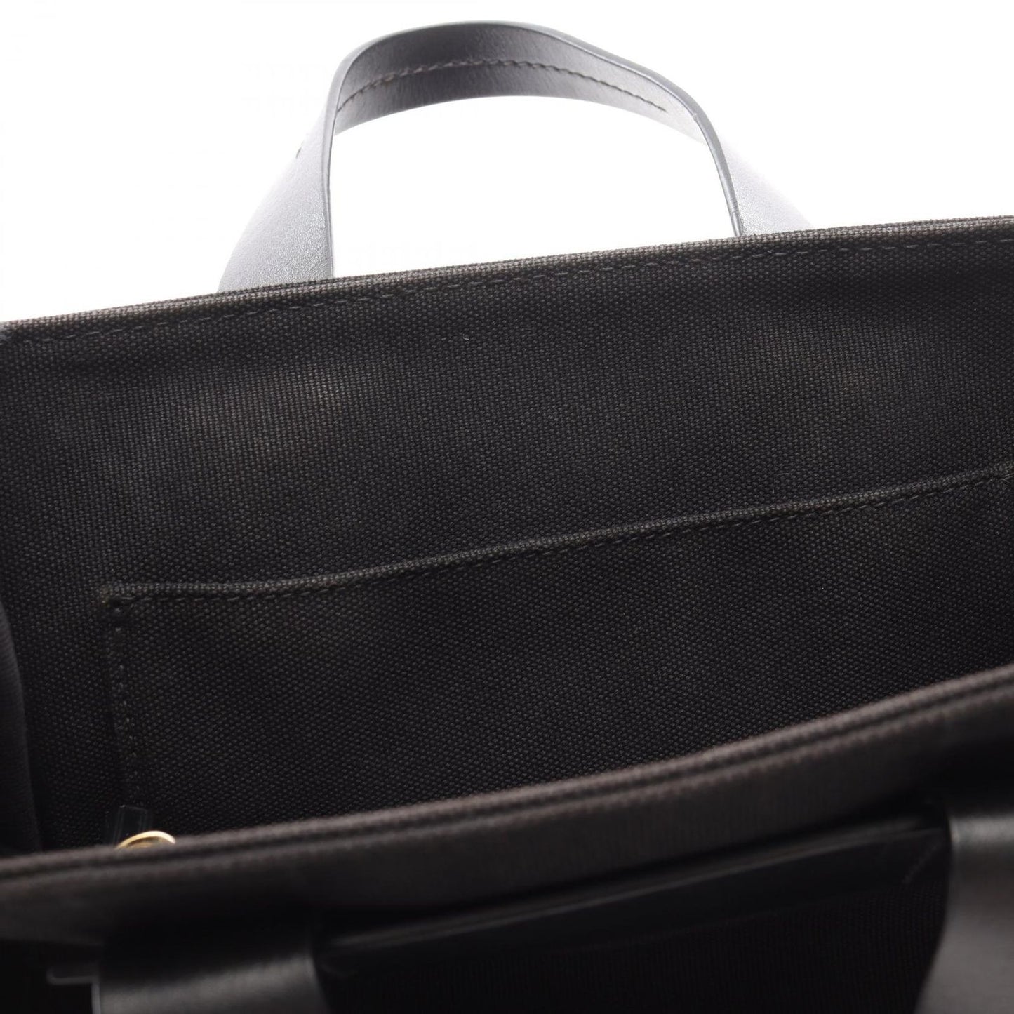 Miu Miu CANAPA Tote Bag - Black Canvas & Leather, 2-Way Handbag