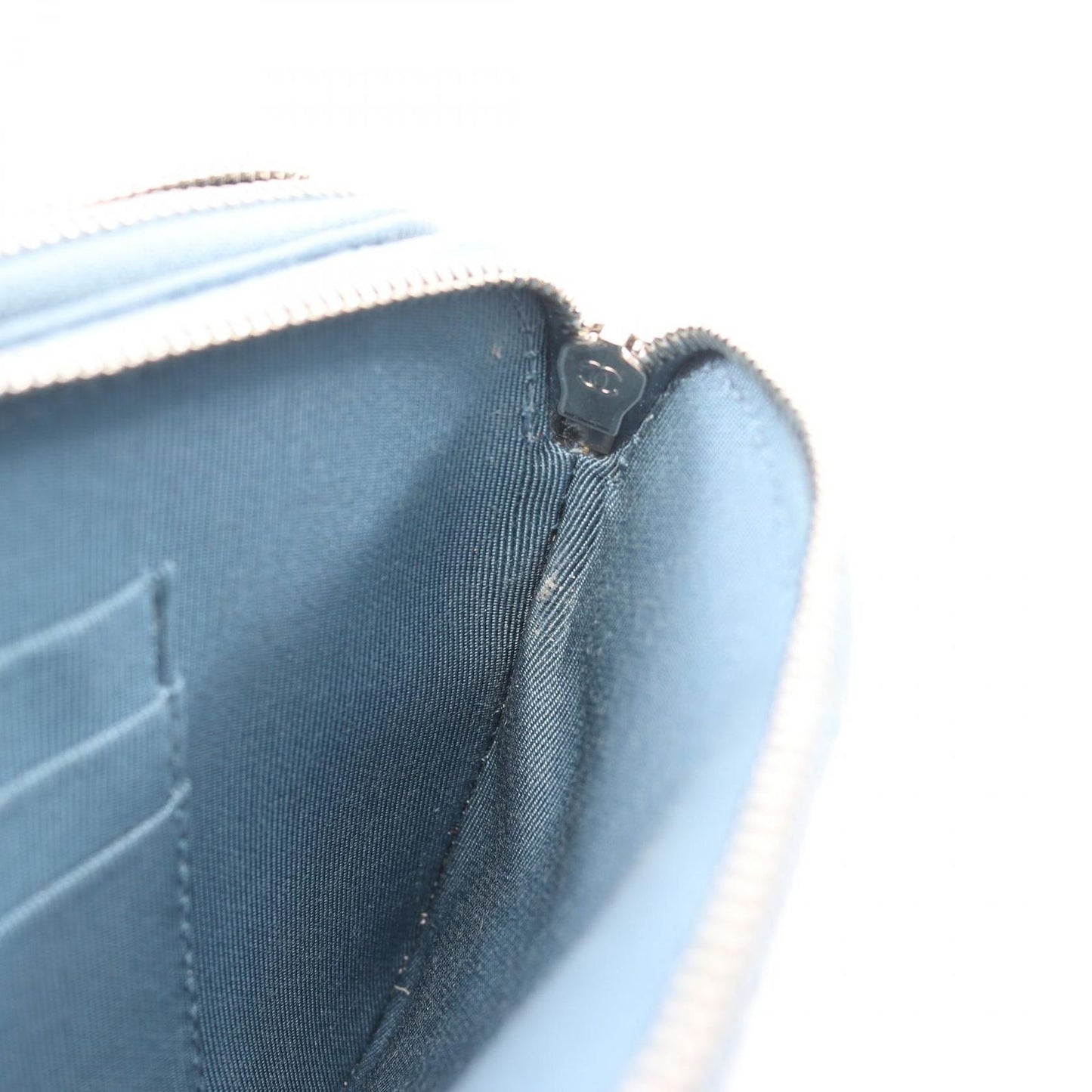 CHANEL Aqua Blue Half Coco Mark Matelassé Shoulder Bag