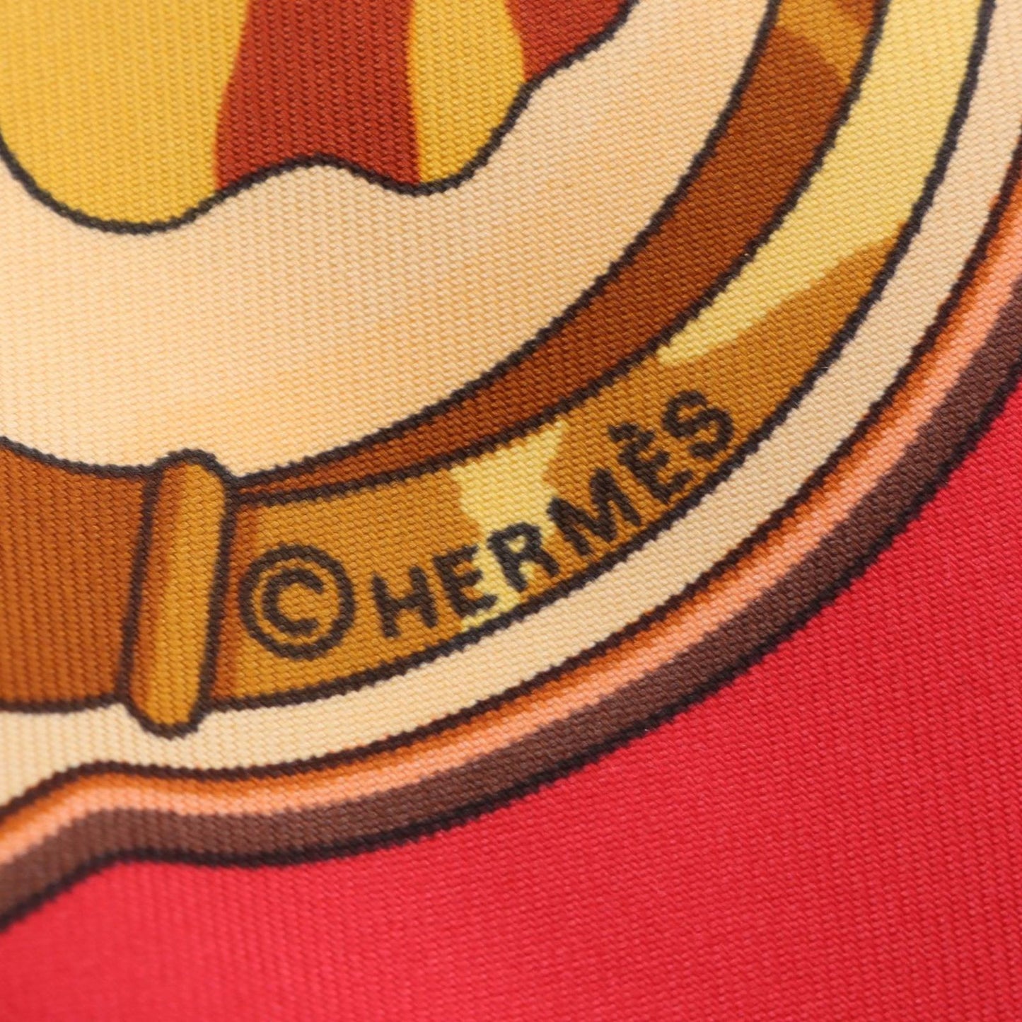 HERMES Cogeaux Silk Scarf in Red - Timeless Elegance