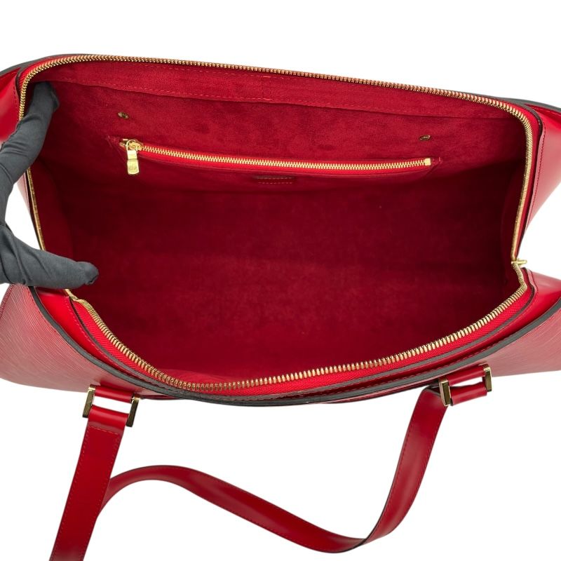 Louis Vuitton Sorbonne 50 Boston Bag in Red Epi Leather