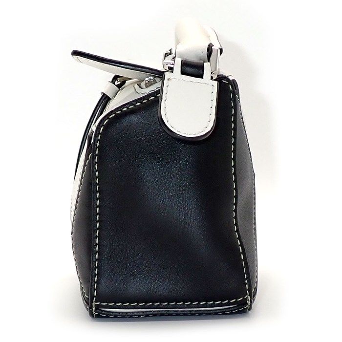 LOEWE Mini Puzzle Handbag in White Rosemary Leather