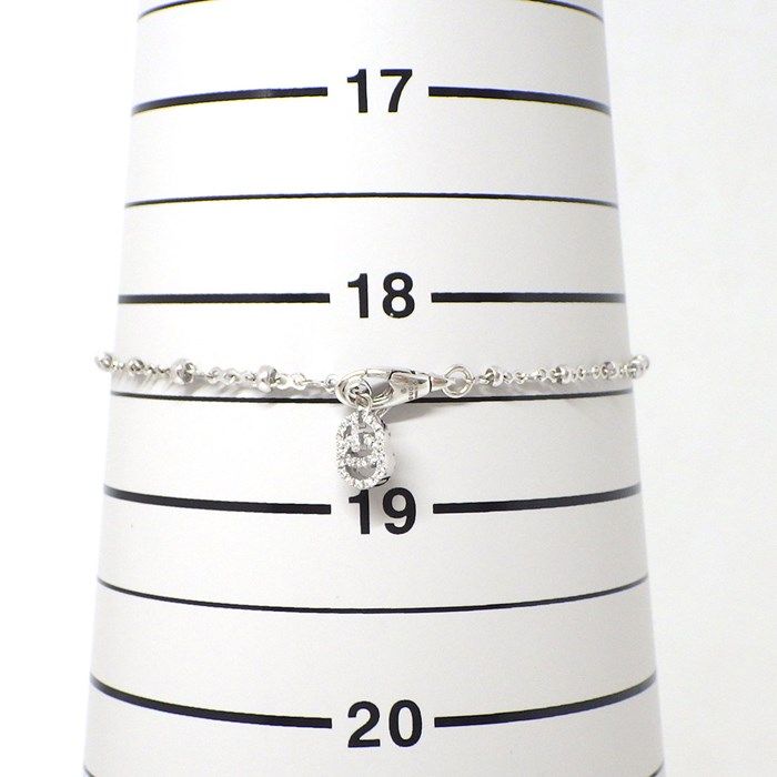 GUCCI Flora GG Logo Diamond Bracelet in K18 White Gold