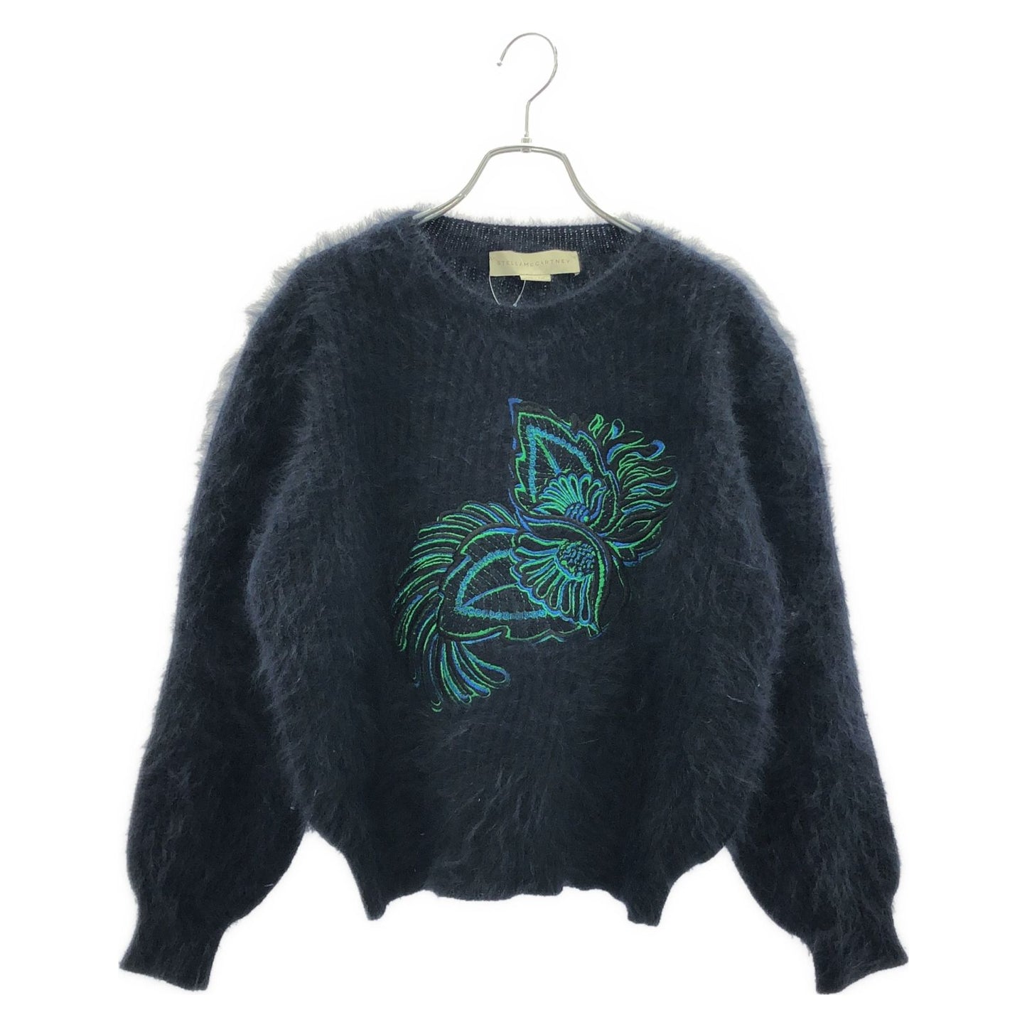 Stella McCartney Navy Wool Knit Sweater - Timeless Elegance