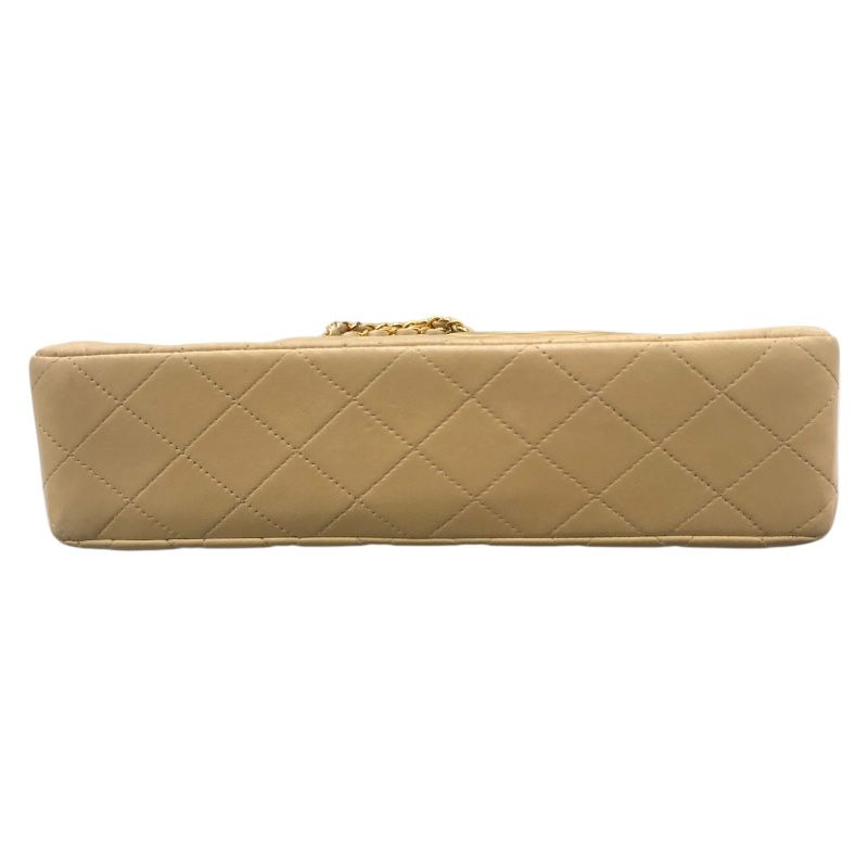 CHANEL Matelassé 25 Beige Lambskin Shoulder Bag - Timeless Elegance