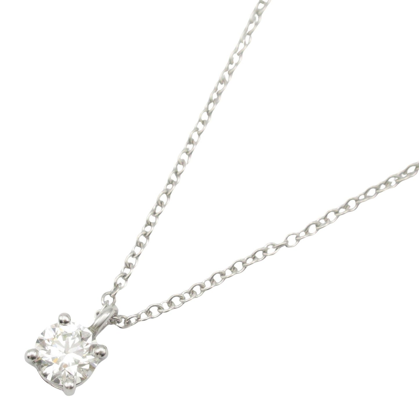 TIFFANY & CO Solitaire Necklace 0.34ct in Platinum - Timeless Elegance