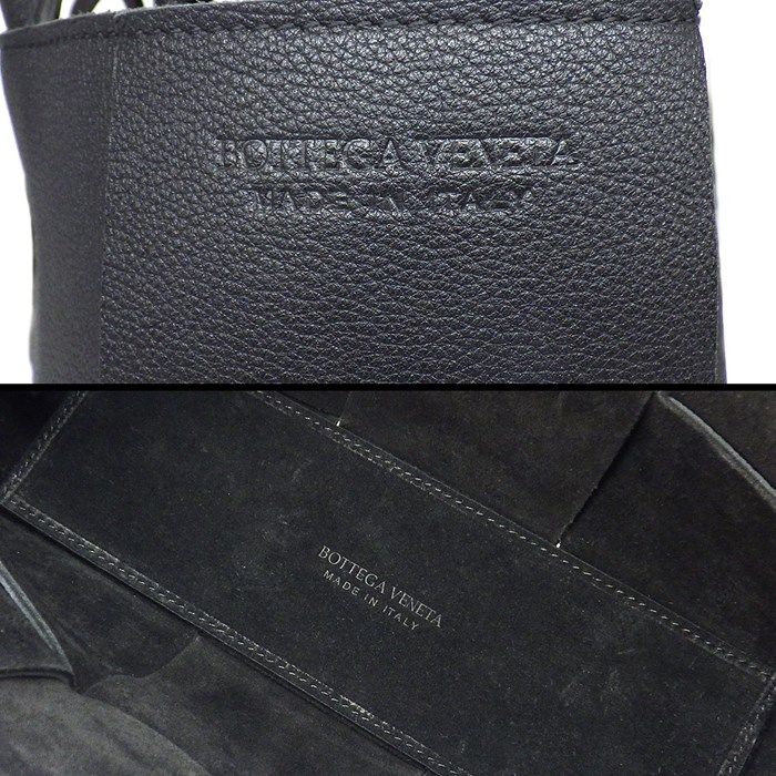 Bottega Veneta Mini Arco Tote in Black Lambskin with Gold Hardware