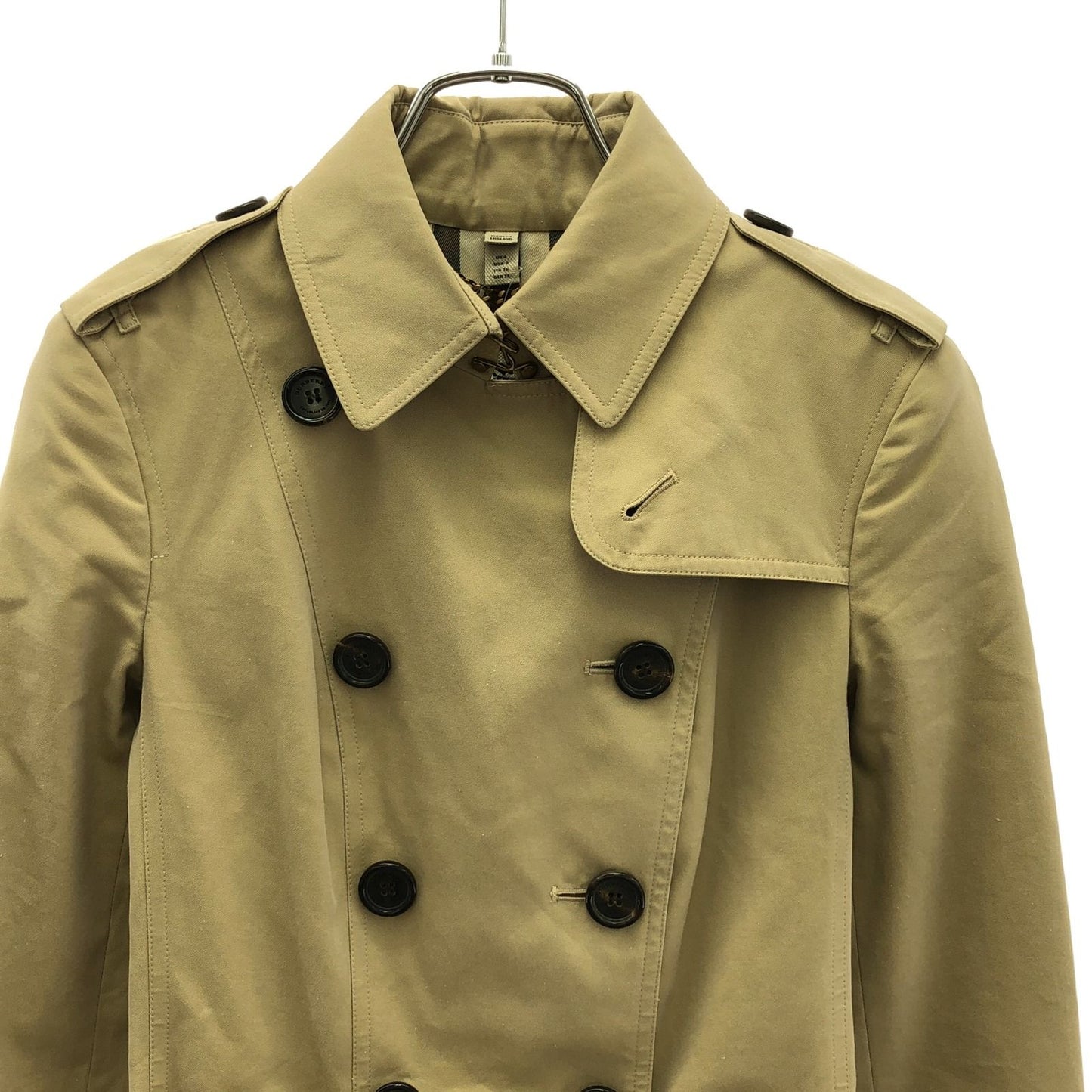 Burberry Beige Cotton Trench Coat - Timeless Elegance