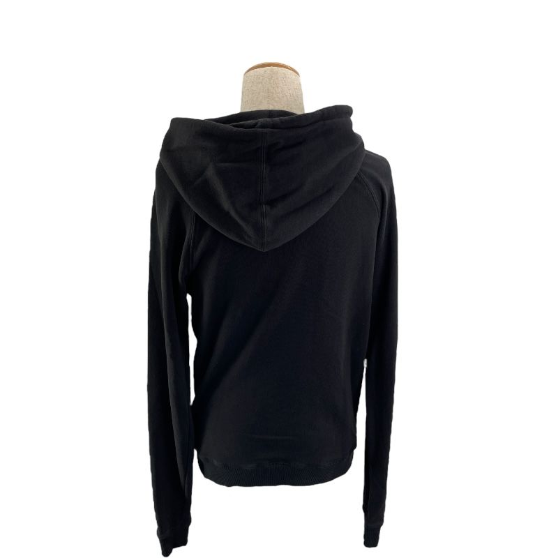 SAINT LAURENT Logo Hoodie in Black Cotton - Size M