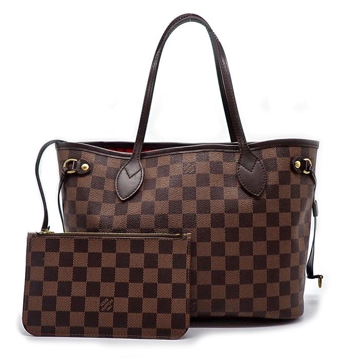 Louis Vuitton Neverfull PM Tote Bag - 2014 Edition in Brown Damier Ebene