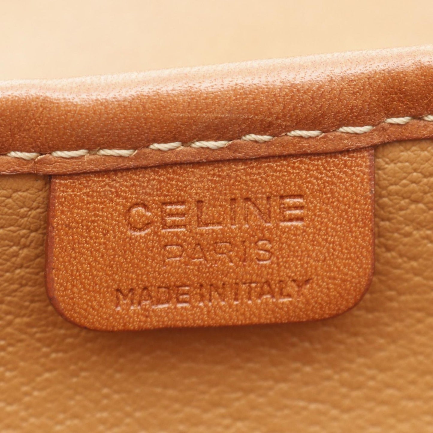 CELINE Macadam Brown Leather Backpack - Timeless Elegance