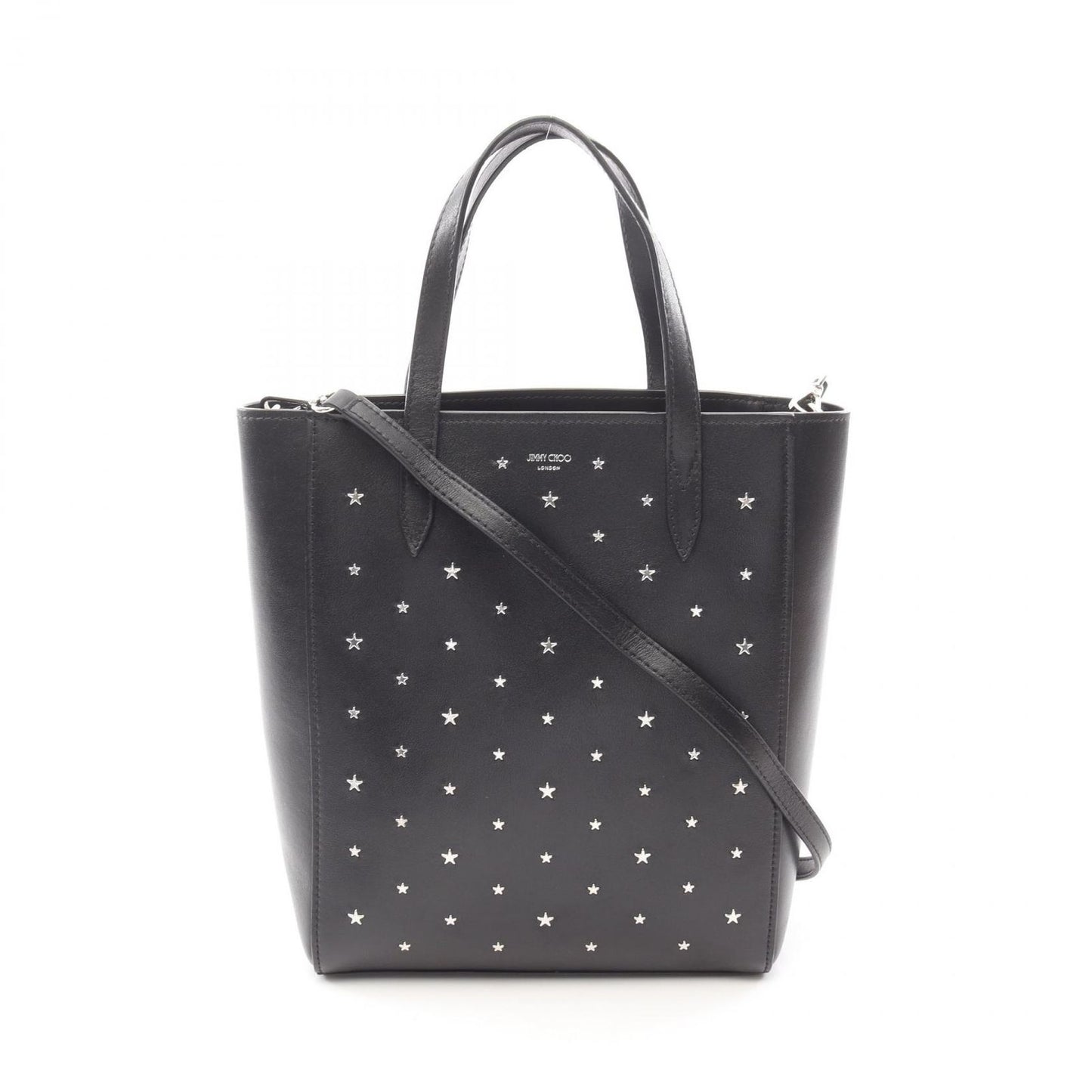 Jimmy Choo Bria Tote N/S Black Leather Star Studded Bag