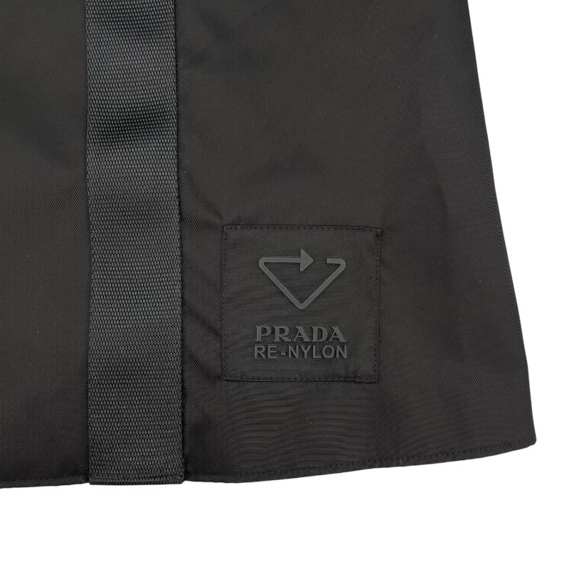 PRADA RE-NYLON Triangle Logo Nylon Dress - Black, Size 40