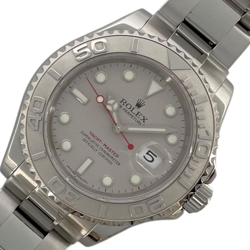 ROLEX Yacht-Master 16622 Silver PT/SS Men's Watch - Timeless Elegance