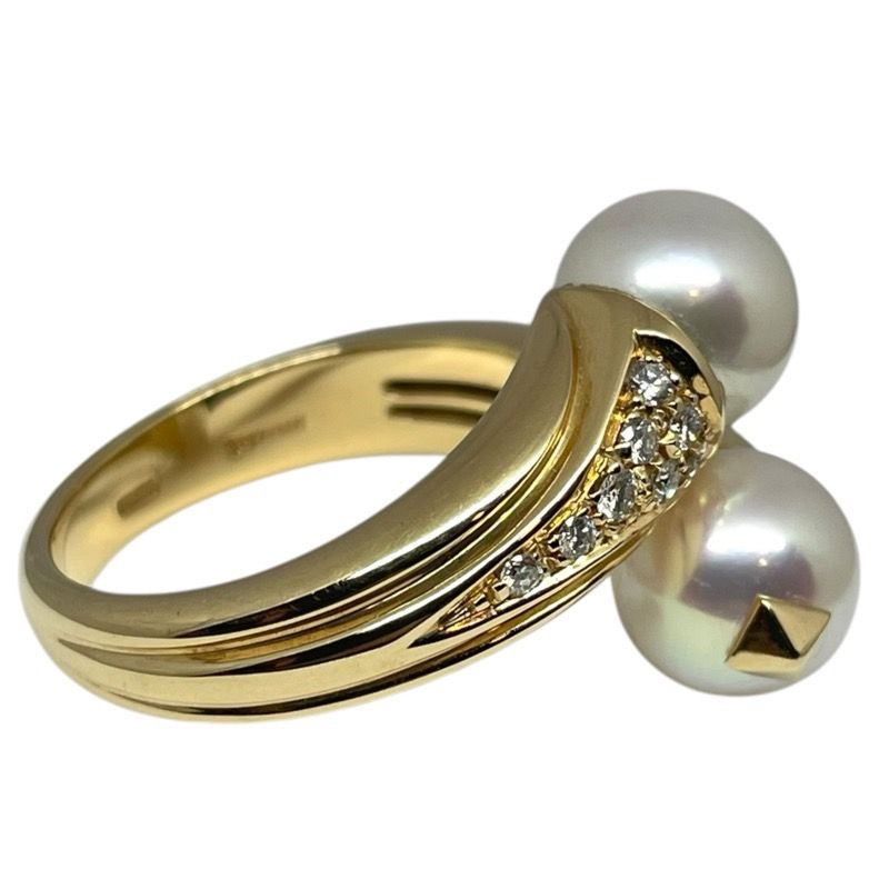 BVLGARI Passodoppio Ring 750 with Pearl and Diamond