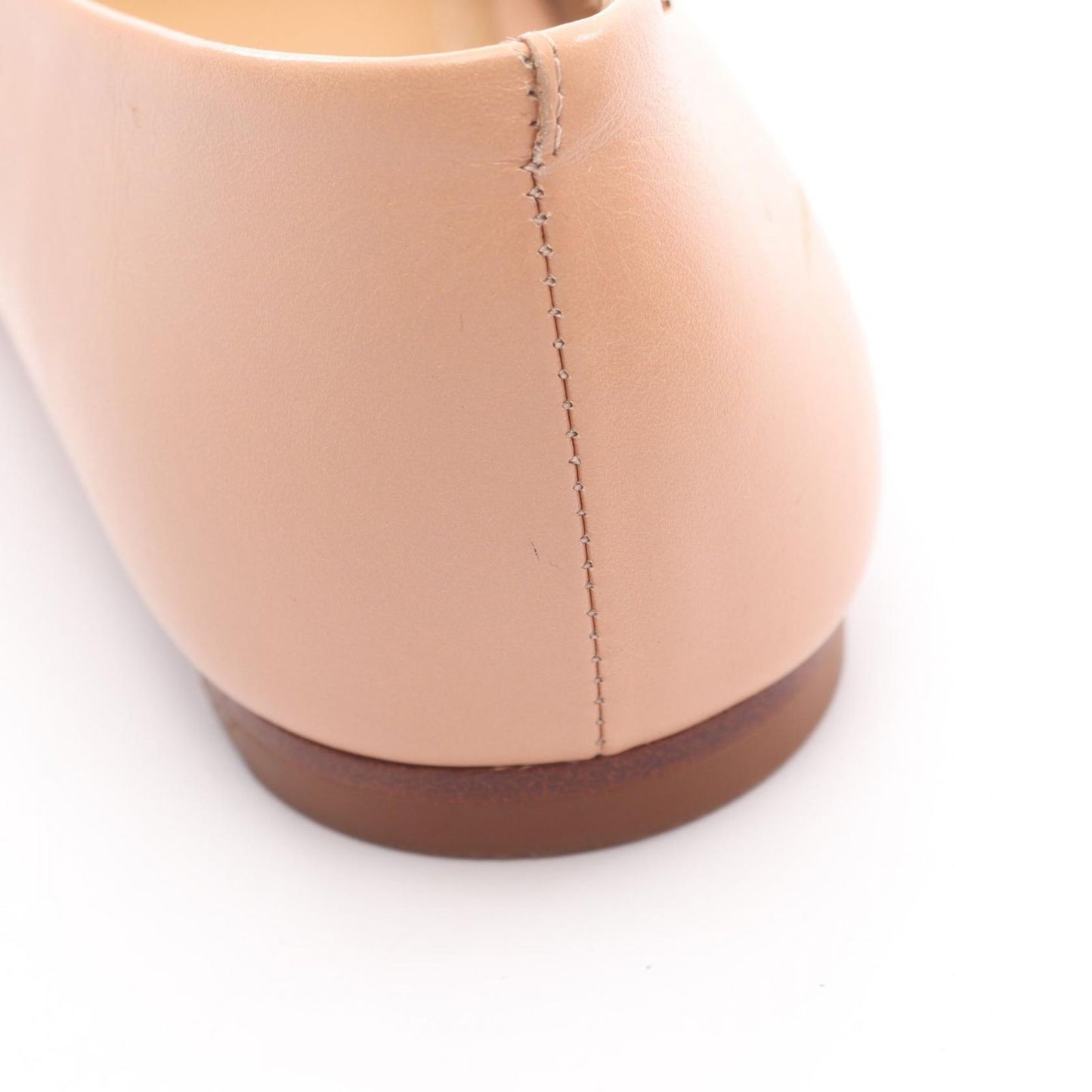 Tory Burch Pink Beige Leather Flats - Elegant & Timeless