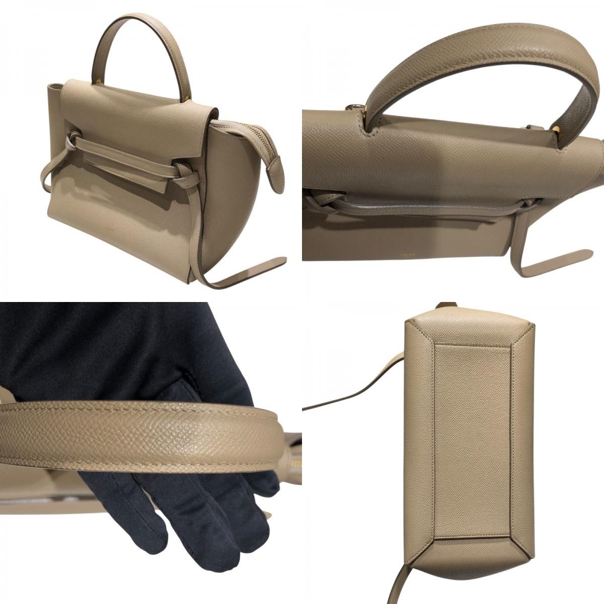 CELINE Belt Bag Micro 189153 Beige & Gold Hardware - Exquisite Craftsmanship