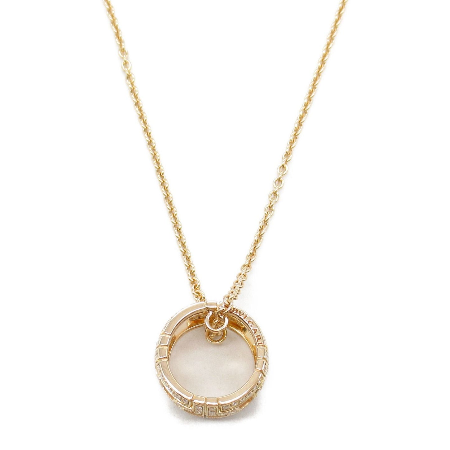 BVLGARI Open Parentesi Diamond Necklace in K18 Pink Gold