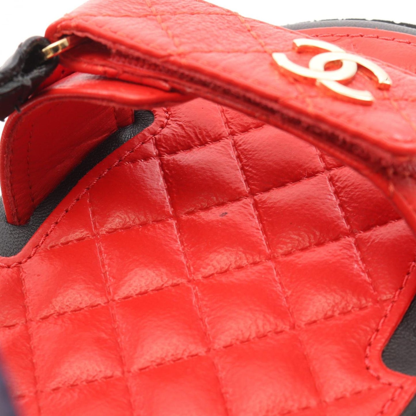 CHANEL Coco Mark Leather Sandals - Unworn Elegance in Black